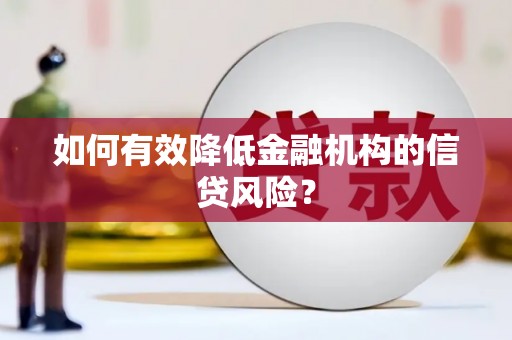 兴平如何有效降低金融机构的信贷风险？