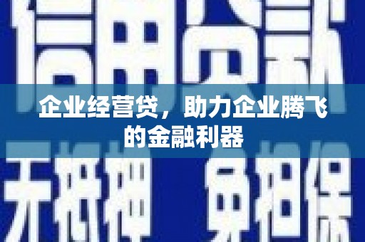 兴平企业经营贷，助力企业腾飞的金融利器
