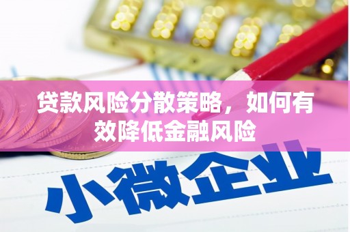 兴平贷款风险分散策略，如何有效降低金融风险