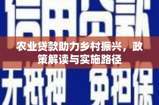 兴平农业贷款助力乡村振兴，政策解读与实施路径
