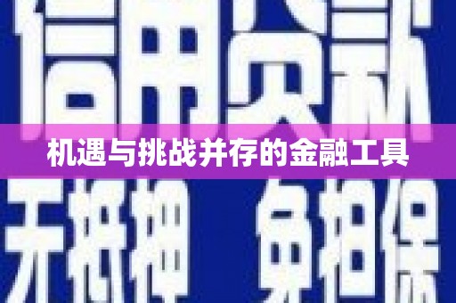 兴平机遇与挑战并存的金融工具