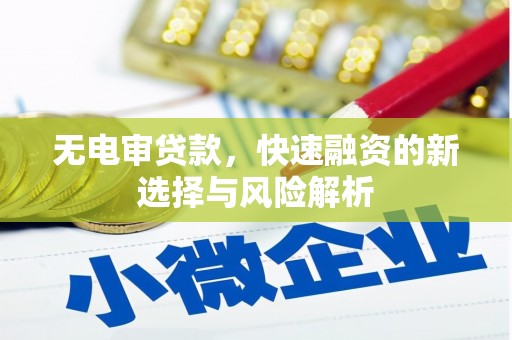 兴平无电审贷款，快速融资的新选择与风险解析