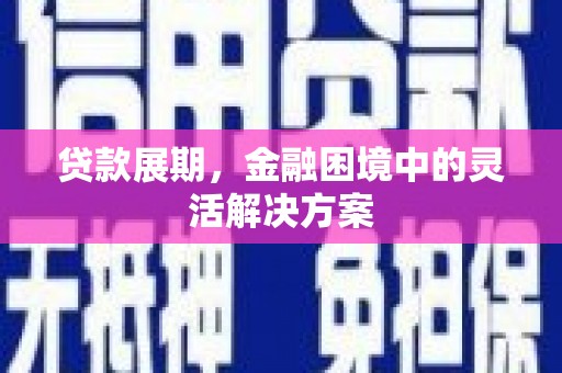 兴平贷款展期，金融困境中的灵活解决方案