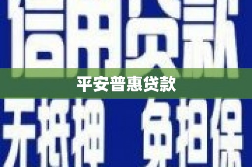 兴平平安普惠贷款