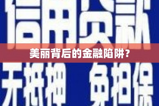 兴平美丽背后的金融陷阱？