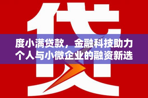 兴平度小满贷款，金融科技助力个人与小微企业的融资新选择