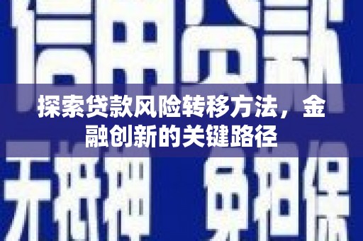兴平探索贷款风险转移方法，金融创新的关键路径