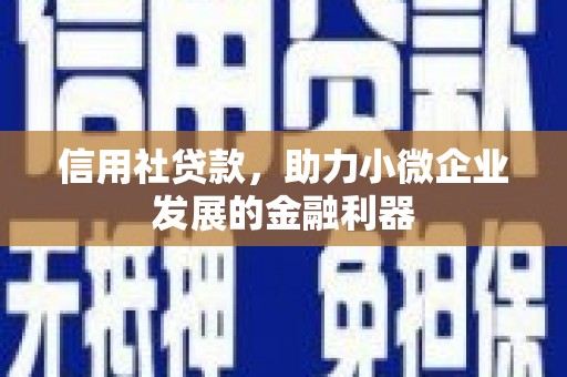 兴平信用社贷款，助力小微企业发展的金融利器