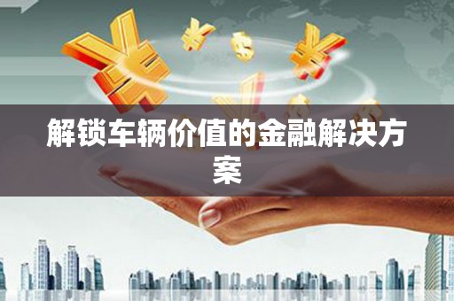 兴平解锁车辆价值的金融解决方案