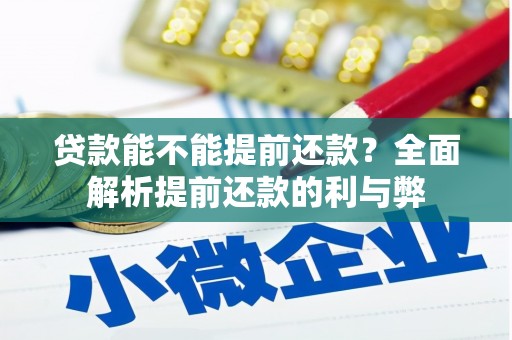 兴平贷款能不能提前还款？全面解析提前还款的利与弊